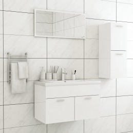 Armadio da Bagno Bianco e Rovere 32x25,5x190 cm in Truciolato