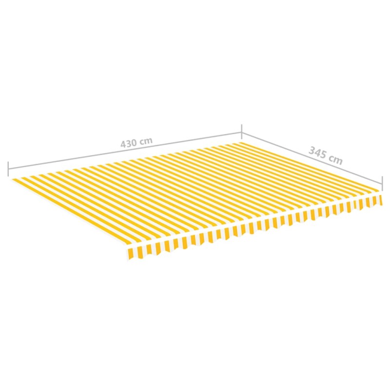 Telo della tenda da sole giallo-bianco