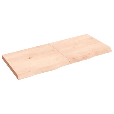 Ripiano a Parete 140x60x6 cm Legno Massello Rovere Non Trattato