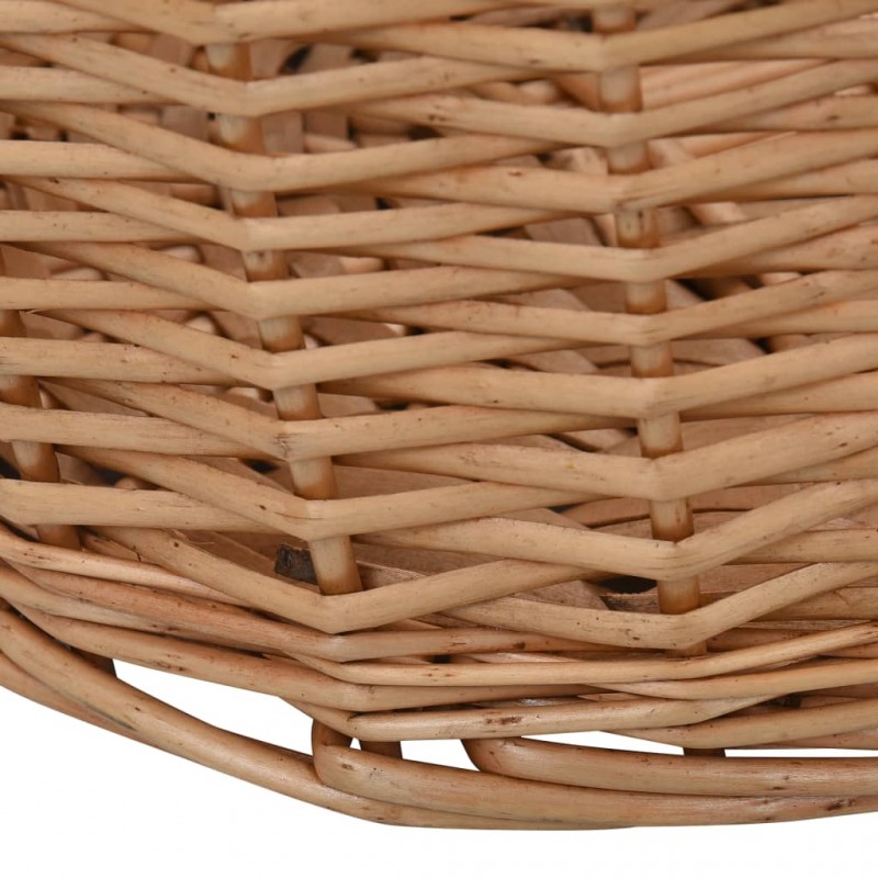 Cesta per Legna con Maniglie 78x54x34cm Salice Naturale