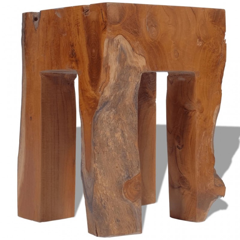 Sgabello contenitore in legno massello di teak